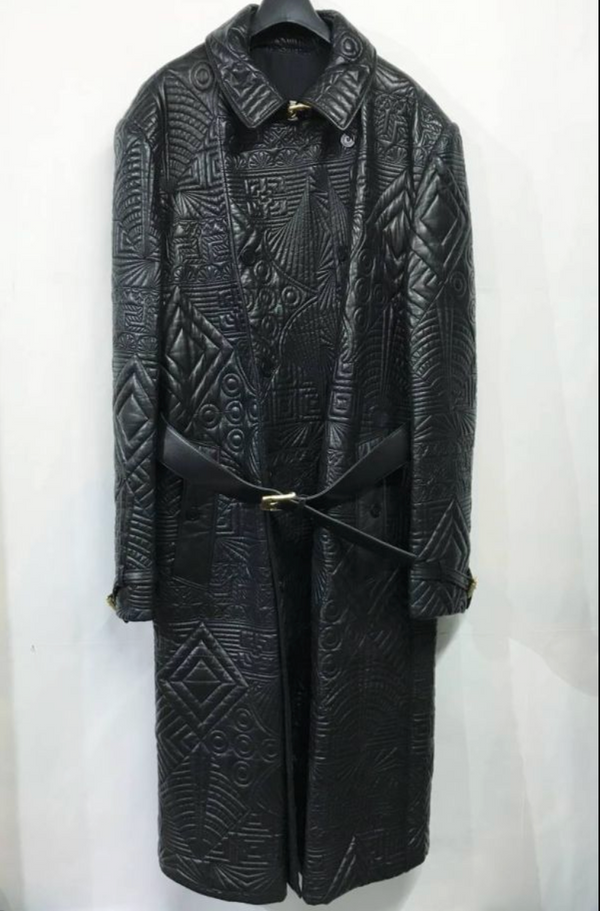 Special 90s ヴィンテージ デッドストック GIANNI VERSACE｜ジャンニ ヴェルサーチ ヴェルサーチェ レザー ロングコート