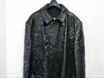 Special 90s ヴィンテージ デッドストック GIANNI VERSACE｜ジャンニ ヴェルサーチ ヴェルサーチェ レザー ロングコート