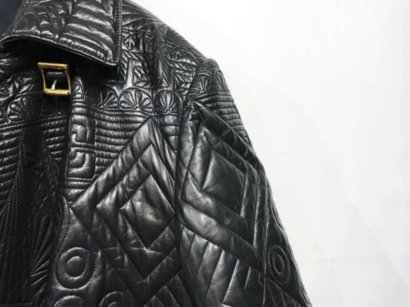 Special 90s ヴィンテージ デッドストック GIANNI VERSACE｜ジャンニ ヴェルサーチ ヴェルサーチェ レザー ロングコート