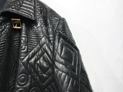 Special 90s ヴィンテージ デッドストック GIANNI VERSACE｜ジャンニ ヴェルサーチ ヴェルサーチェ レザー ロングコート