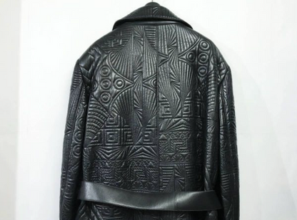 Special 90s ヴィンテージ デッドストック GIANNI VERSACE｜ジャンニ ヴェルサーチ ヴェルサーチェ レザー ロングコート