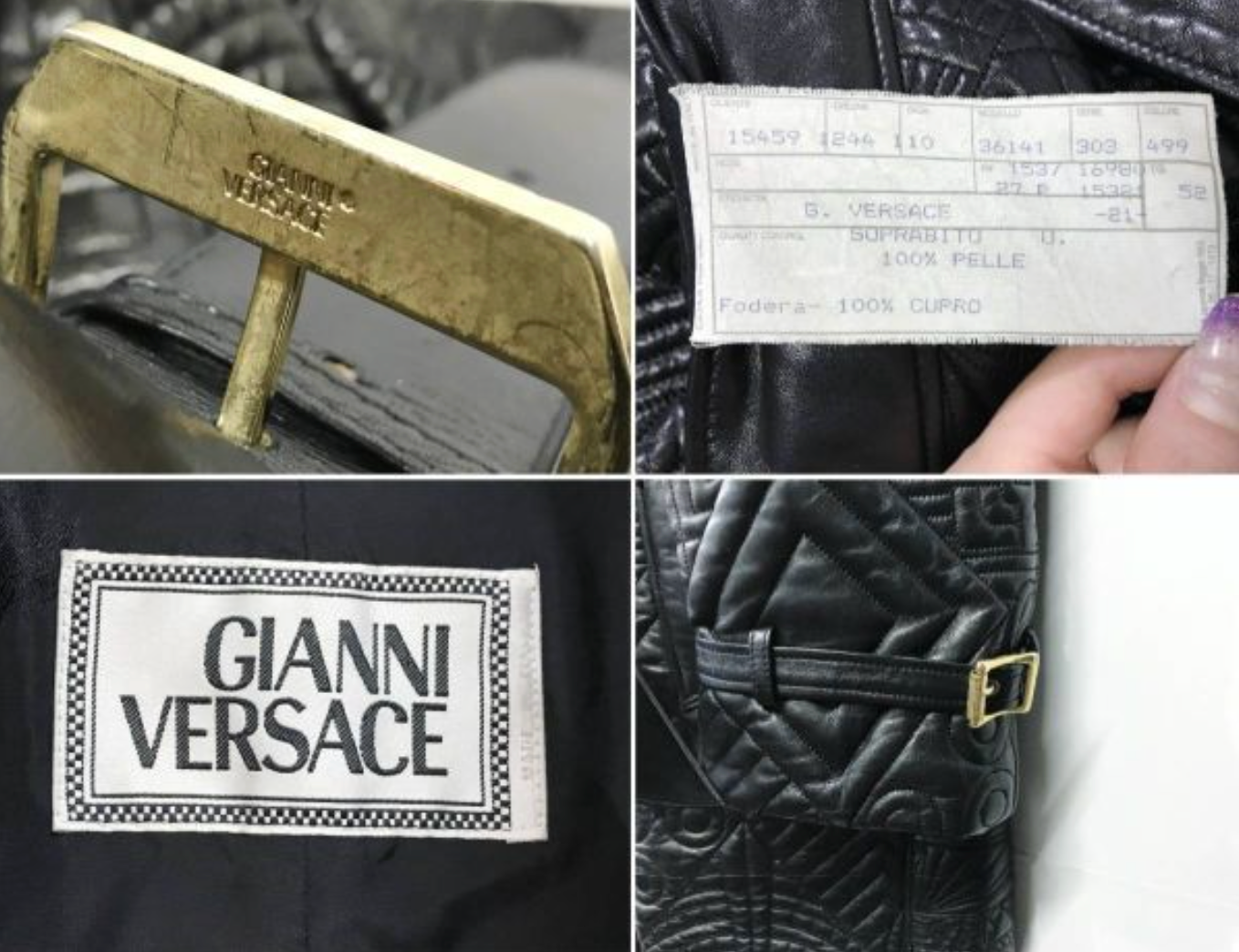 Special 90s ヴィンテージ デッドストック GIANNI VERSACE｜ジャンニ ヴェルサーチ ヴェルサーチェ レザー ロングコート