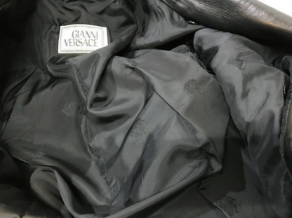 Special 90s ヴィンテージ デッドストック GIANNI VERSACE｜ジャンニ ヴェルサーチ ヴェルサーチェ レザー ロングコート